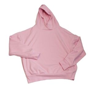 Fabletics Womens Pullover Sz XXS Oversized Pink Pockets Hoodie Comfy Athleisure